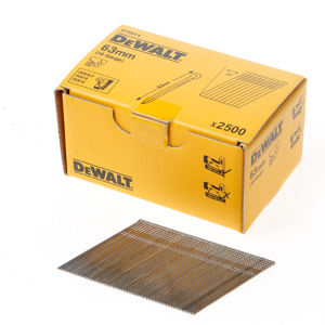 Afbeelding van DeWalt Inox spijkers zonder kop 63mm 16 Gauge 20° voor DC618 doos met 2500 spijkers
