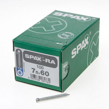 Afbeelding van Spax-RA Kozijnschroeven torx cilinderkop T30 7.5 x 60mm
