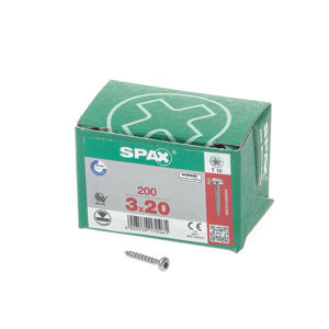 Afbeelding van Spax Spaanplaatschroef cilinderkop verzinkt T-Star T10 3.0x20mm (per 200 stuks)