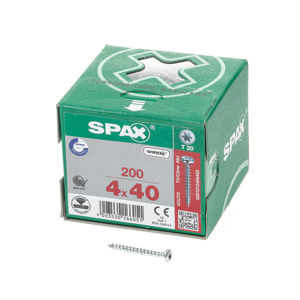 Afbeelding van Spax Spaanplaatschroef cilinderkop verzinkt T-Star T20 4.0x40mm (per 200 stuks)