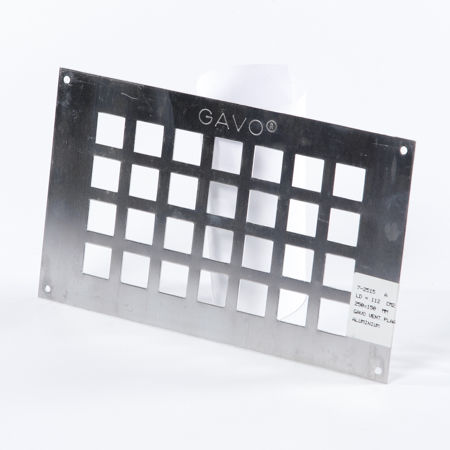 Afbeelding van Gavo Ventilatieplaat enkel rij aluminium 25 x 15cm