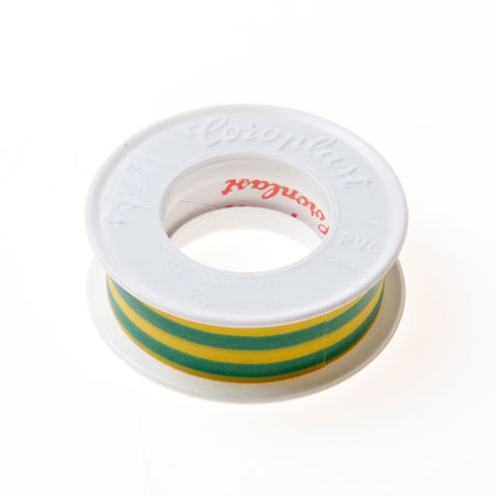 Afbeelding van Coroplast 302 tape groen/geel 15mm x 4.5 meter