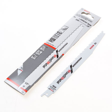Afbeelding van Bosch Reciprozaagblad metaal en hout lang S 3456 XF 200mm blister van 5 zaagjes