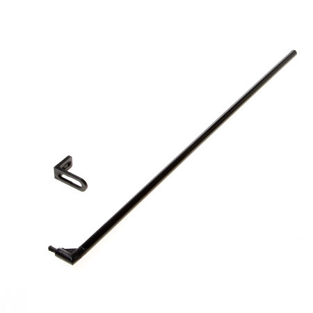 Afbeelding van Duco bedieningstang met een bocht van 30mm, lengte stang 750mm, Ral9005 (zwart)