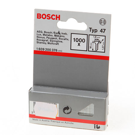 Afbeelding van Bosch Nagels Type 47 16mm blister van 1000 nagels