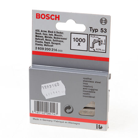 Afbeelding van Bosch nieten RVS met fijne draad type-53 6mm