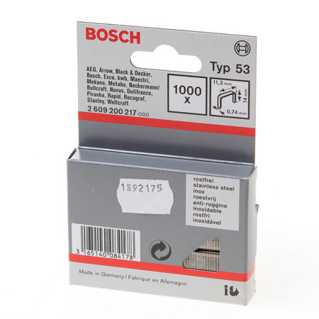 Afbeelding van Bosch nieten RVS met fijne draad type-53 14mm