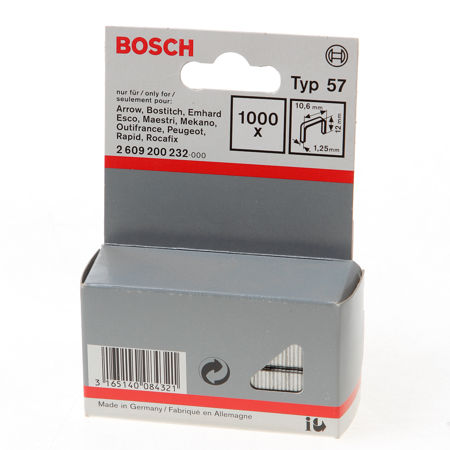 Afbeelding van Bosch nieten gegalvaniseerd met platte draad 12mm