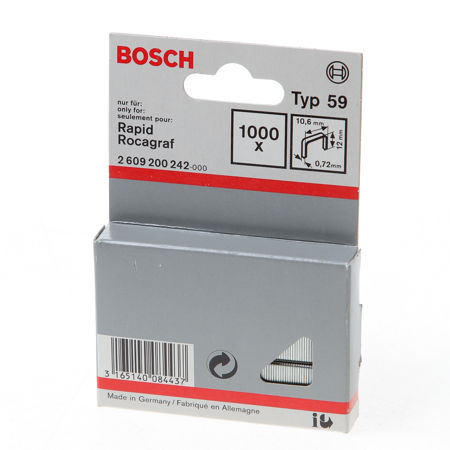 Afbeelding van Bosch nieten gegalvaniseerd met fijne draad type-59 12mm