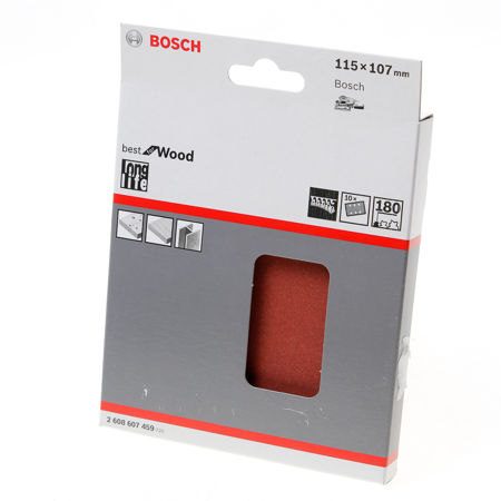 Afbeelding van Bosch Schuurvel klit wood and paint 115 x 107 K180 blister van 10 vellen