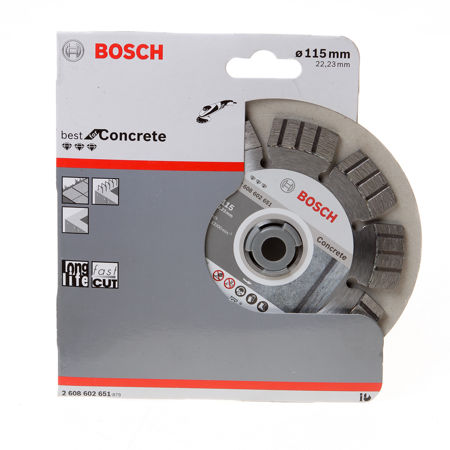 Afbeelding van Bosch Diamandschijf Best for Concrete beton diameter 115 x asgat 22.2mm