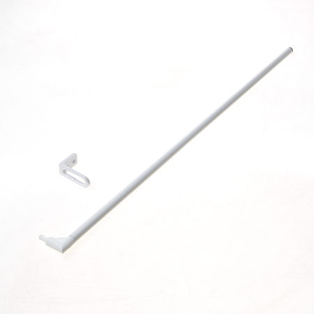 Afbeelding van Duco bedieningstang met een bocht van 20mm, lengte stang 750mm, Ral9010 (wit)