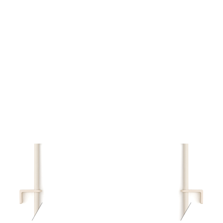 Afbeelding van Duco bedieningstang voor plaatsing in de dagkant, lengte stang 500mm Ral9001 (crème wit)
